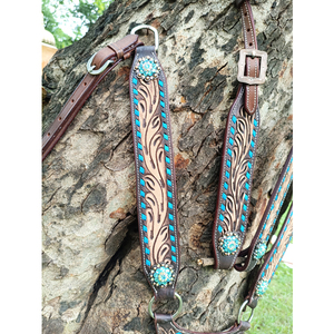 Thiết Kế Mới Chất Lượng Cao Cao Cấp Horse Show Yên Tack Phía Tây Da Headstall Và Vú Cổ Áo Thường Xuyên Kích Thước - Product Image 2