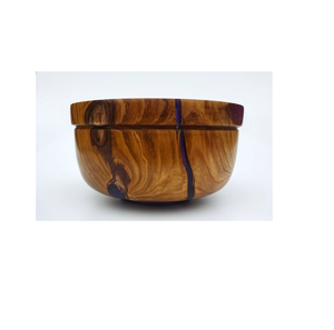 Madera agrietada con incrustaciones de resina, frutero, ensaladera creativa, cuenco de madera decorativo, platos, platos, tipo de vajilla - Product Image 1