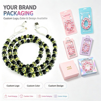 Kabel Charger Bermotif Bunga Trendy dengan Hiasan Manik-Manik, Dekorasi Stylish 4 in 1 Kabel Data USB untuk Smartphone