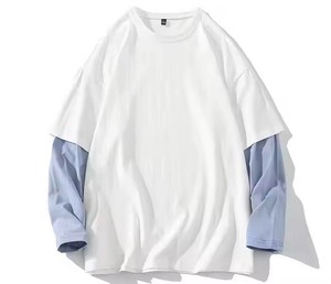 Nueva llegada de los hombres 100% algodón camiseta de manga larga de más alta calidad con el trabajo personalizado precio al por mayor - Product Image 2