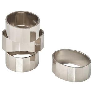 Elégants ronds de serviette en acier inoxydable avec des designs contemporains et adaptés aux dîners haut de gamme et aux rassemblements festifs - Product Image 2