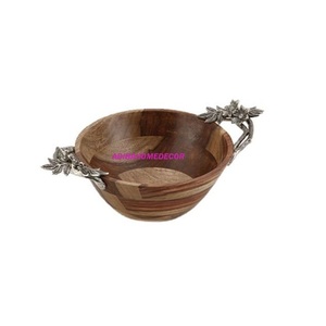 Tazones de Sopa Modernos de Madera de Pino de Alta Calidad con Logotipo Personalizado para Uso Doméstico y Hotelero, Procedentes de la India - Product Image 5