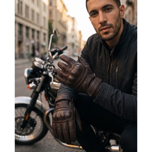 Guantes de Motocicleta de Cuero, Puño Corto, Piel de Cabra, Panel de Nudillos Perforado, Guantes de Conducción, Logotipo Personalizado, OEM, Venta al Por Mayor - Product Image 5