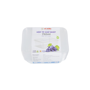 Conteneur de stockage de soupe rectangulaire en plastique sans BPA de 550 ml, étanche, avec couvercle hermétique, réutilisable pour la préparation des repas et l'utilisation en cuisine - Product Image 3
