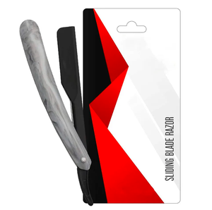 มีดโกนหนวดและคิ้วสำหรับผู้ชายมีดโกนหนวดแบบตรงพับได้ทำจากสแตนเลสทนทานสำหรับกำจัดขนตามร่างกาย - Product Image 6