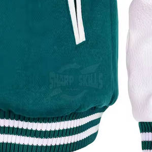 Meilleur prix Veste Letterman pour hommes Veste Letterman à manches longues en coton et laine de haute qualité pour hommes - Product Image 3