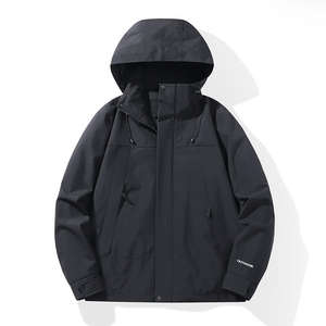 Nouvel arrivage de vestes softshell unisexes imperméables de couleur unie à manches longues avec fermeture éclair complète vestes décontractées pour hommes personnalisées pour hommes - Product Image 6