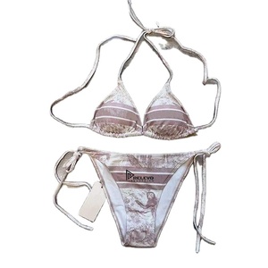 Maillot de bain deux pièces pour femmes, ensemble bikini confortable et extensible, pour la plage, la piscine, les vacances, tissu léger - Product Image 3