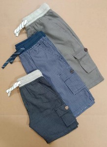 Nuevos Shorts Bermuda Exclusivos de Verano, Tejidos, 100% Algodón, Transpirables, con Cintura Elástica y Bolsillos para Niños - Product Image 5