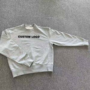 Sweat-shirt à col rond personnalisé 100% coton Sweat-shirt à col rond surdimensionné en molleton français Sweat-shirt uni Streetwear Sweat-shirt à col rond de luxe - Product Image 4