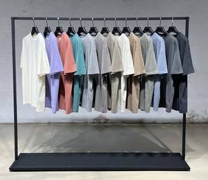 T-shirt graphique vierge imprimé à l'acide avec impression en gros Style de t-shirt vintage en jersey de coton épais imprimé tricoté - Product Image 3