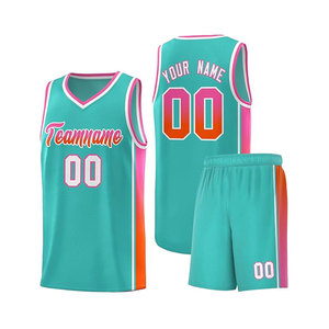 Ensemble de maillots de basket-ball personnalisés Conception libre avec short respirant Nom de l'équipe uniforme de basket-ball personnalisé - Product Image 6