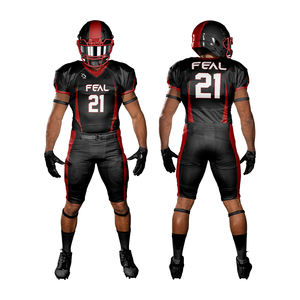 Ensemble de maillots de football américain, sublimation, respirant, antibactérien, séchage rapide, taille plus, manches courtes, vêtements de sport unisexe pour adultes - Product Image 2