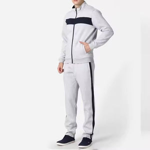Venta al por mayor de chándales para los hombres Conjunto de chándal de 2 piezas Casual Athletic Jogging Warm Up Full Zip Sweat Suits - Product Image 5