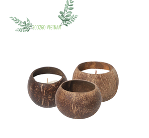 Velas perfumadas de cáscara de coco/Portavelas de cáscara de coco Respetuoso con el medio ambiente y de alta calidad de Eco2go Vietnam - Product Image 3