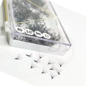 कस्टम लोगो पैकेजिंग बॉक्स के साथ बनाया गया 8 डी सिंथेटिक हेयर हैंड कस्टम लोगो पैकेजिंग बॉक्स के साथ बनाया गया