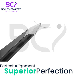 Ensemble de 4 pinces à épiler classiques en acier inoxydable à pointe inclinée, personnalisées, avec étui bleu, durables - Product Image 5