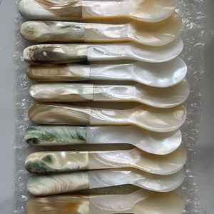 ช้อนเปลือกหอยมุกคุณภาพสูงสีสดใสและชุดช้อนส้อมสำหรับร้านอาหารร้านค้าที่ผลิตโดยช่างฝีมือชาวเวียดนาม - Product Image 1