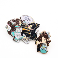 Pin Enamel Kustom Desain Lucu Grosir, Pin Enamel Keras Anime Cetak UV