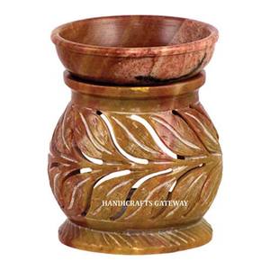 Dernière meilleure conception de sculpture en stéatite brûleur à mazout de forme ronde finition fine polie pour la décoration de la maison - Product Image 1