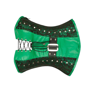 ชุดคอร์เซ็ตหนังสำหรับผู้หญิงขนาดใหญ่พิเศษผ้าซาตินระบายอากาศได้ดีชุดกระชับสัดส่วนปักลาย - Product Image 4