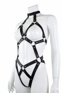 Arnés de Cuero para Hombre, Estilo Fantasía, Accesorios para Padrinos de Boda, Hecho a Mano, Color y Logotipo Personalizables, LWH-0001B - Product Image 3