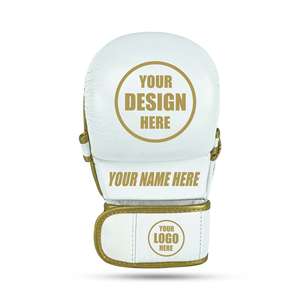 Gants personnalisés UFC MMA Gants de combat en cuir de vachette de couleur unique Gants d'entraînement pour enfants 8oz 12oz 16oz - Product Image 2