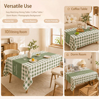 Nappe en PEVA imperméable et résistante à l'huile à motif à carreaux pour table à manger, vente en gros, fabricant OEM personnalisé