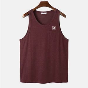 เสื้อกล้ามผู้ชายสำหรับฤดูร้อน ระบายอากาศได้ดี ผ้าฝ้าย 100% รับสั่งทำตามขนาด พร้อมสกรีนโลโก้แบรนด์ของคุณเอง - Product Image 1