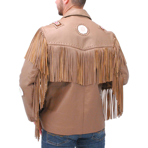 Chaqueta Bomber de Cuero Genuino Personalizada con Logotipo Privado, Estilo Urbano Informal, con Flecos, Transpirable, Resistente al Viento, para Invierno - Product Image 2