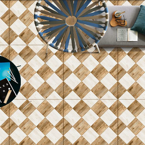 Azulejos de cerámica de madera de 500x500mm, azulejos de techo cuadrados impermeables para granja, sala de estar, Bungalow - Product Image 3