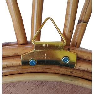 Miroir mural à cadre en rotin indonésien moderne 30cm verre de luxe maison salle de bain café nouveau style moderne décor d'anniversaire - Product Image 3