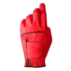 Gants de golf Red Grip en cuir véritable unisexe, respirants, perforés, coutures renforcées, paume texturée, bracelet de poignet réglable - Product Image 3