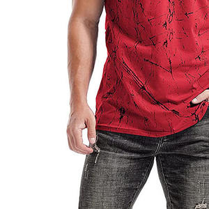 T-shirt de sport 100% coton de couleur unie pour hommes légers avec sérigraphie en soie avec Logo personnalisé pour la course à pied, l'entraînement et l'usure quotidienne - Product Image 3