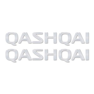 2 Adesivi 3D in Resina SCRITTA QASHQAI Compatibili per AUTO SUV per NISSAN, per Caratteristiche Uniche - Product Image 1