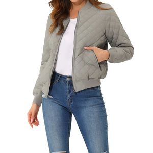 Chaqueta Bomber Acolchada para Mujer, Ropa de Abrigo Acolchada, Abrigo Cálido de Invierno para Mujer, Logotipo Personalizado, Cierre de Cremallera, Resistente al Viento, Transpirable, 100% Poliéster - Product Image 1
