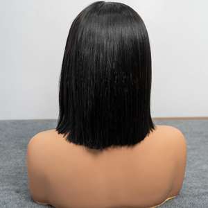 วิกผมซูเปอร์บ๊อบวิกผมปิดลูกไม้ผมต่อผมสีดำเวียดนามขายส่งพร้อมส่ง - Product Image 4