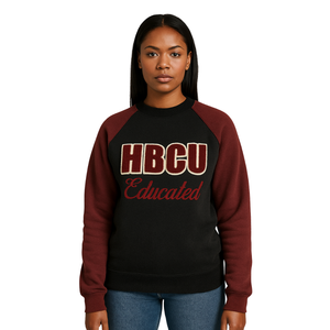 Sudadera con Mangas Raglán y Bordado Chenille de la Hermandad Griega Delta Divine Nine, Estilo Universitario, para Estudiantes Negros de HBCU - Product Image 1