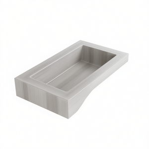 Meuble de salle de bain Piano en bois effet béton Koricini 100 cm, design italien - Product Image 3