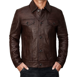 Outdoor Sports Men Windproof Breathable Waterproof Canvas Coated Leather Stand Winter Motorcycle Jacket High Quality Casual - Product Image 1