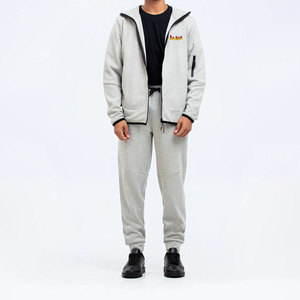 Survêtement homme 100% coton lourd 400 GSM qualité supérieure logo brodé personnalisé surdimensionné pull surdimensionné survêtement pour hommes - Product Image 1