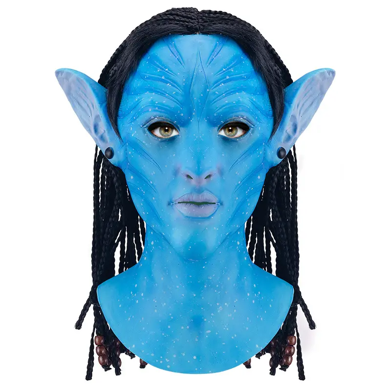 أزياء وجه فيستيفال Avatar 2 Water Road مكياج للكريسماس قناع أفلام تأثيري للرجال والنساء قناع هالوين مكياج زي رأس
