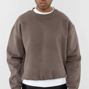 Sudadera de algodón 100% para hombre, jersey de alta calidad, Sudadera de cuello redondo, logotipo personalizado, ropa de calle informal con hombros caídos, sudaderas - Product Image 5