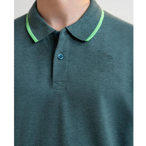 เสื้อโปโลชายคุณภาพสูง 100% ผ้าฝ้าย คอตั้ง แขนสั้น รับสกรีนโลโก้ บริการ OEM เสื้อโปโลชายแบบสั่งทำ - Product Image 2