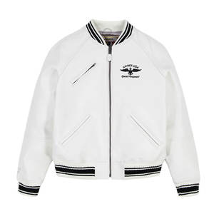 Chaqueta Bomber Avirex hecha a medida de calidad Premium Unisex más vendida 100% cuero de vaca logotipo frontal transpirable a prueba de viento para hombres - Product Image 2