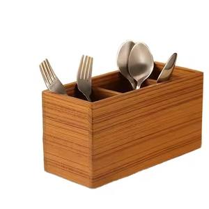 Organizador de Cubiertos de Madera de Acacia, Soporte Grande para Cubiertos, Organizador de Utensilios de Cocina para Fiestas - Product Image 5