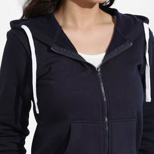 Sudadera con capucha y cremallera completa de la mejor calidad para mujer con diseño de logotipo personalizado, venta al por mayor, logotipo frontal de estilo transpirable del fabricante con capucha - Product Image 5