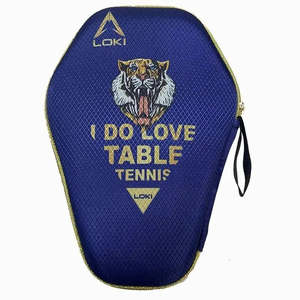 Tiger Diamond-Shaped Neoprene Hard Cover <b>Table</b> <b>Tennis</b> Racket Case-Blue - Product Image 1