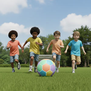 Ballon de football promotionnel en caoutchouc à surface texturée pour l'entraînement, les écoles, les clubs, les cadeaux d'événements ou la pratique récréative - Product Image 3