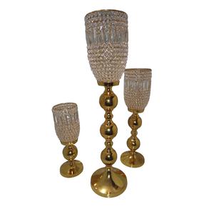 Centre de Table Décoration de Festival de Noël Décoration Lightning Candelabra Candle Stand Material 3 Arm Golden Candle Holder - Product Image 2